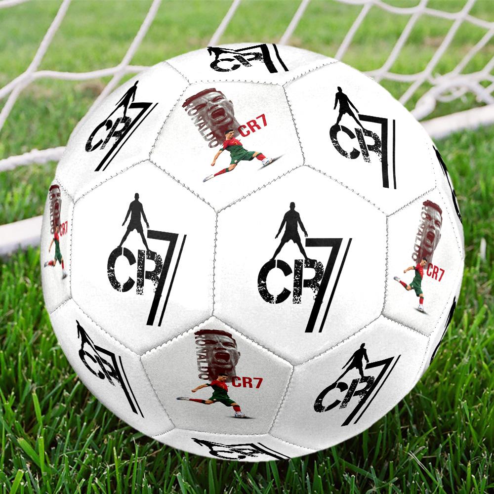 Cristiano Ronaldo Cr7 Number Seven Size 5 Soccer Ball Machine-Stitched Indoor/Outdoor Training and Matches for Football Accessories