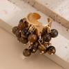 Colored Open Finger Ring Beads Ball Fashion Ring Exaggerated Small Ball Ring