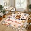 Dog Theme Crystal Velvet Rug Personalized Custom Name Text Soft Floor Mat Home Decor