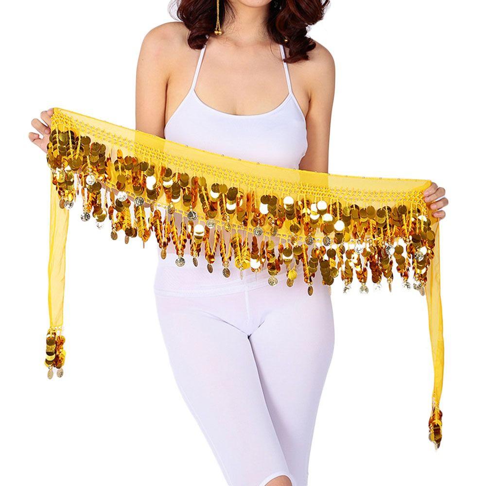 For Thailand/India/Arab Sequins Tassels Waist Chain Dancer Skirt Hip Scarf Belly Dance Belt