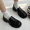 Японские маленькие кожаные туфли женские 2025 весна новые британский стиль черные лоферы на платформе ретро jk униформа одинарные туфли