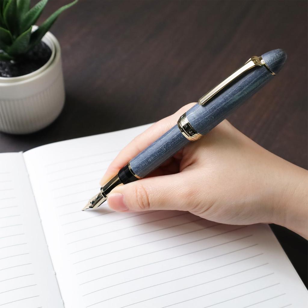 Sailor Hard Maple Fountain Medium Fine Перо золотое 21K, Индиго, Кончик, Перо, 10-7830-340