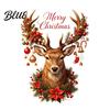 Christmas Window Clings Reindeer Static Glass Sticker, Removable with Merry Festive Store Stickers Text, Reusable PVC for Holiday Home And Decoration