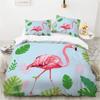 Комплект постельного белья с 3D-животными, пододеяльник с пухом тропического фламинго, наволочки 2/3 шт., покрывало для двуспальной кровати размера «king-size», роскошный домашний текстиль
