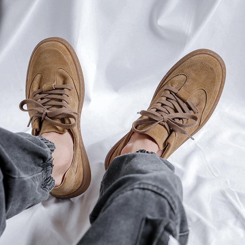 Модные мужские туфли из натуральной кожи для серфинга Минималистичные и модные туфли в британском стиле для отдыха и вечеринок Офисные молодежные качественные спортивные туфли коричневого цвета Популярные