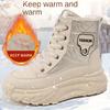 Women's High-Top & Ankle-Length Winter Snow Boots Warm Faux Cover Upper Plush Lining & Non-Slip PVC Sole Versatile for Outdoor Lace-Up Boots