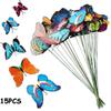 Bonsai Ornaments Garden Decoration Artificial Butterfly with Rods Fake Butterflies Simulation Color