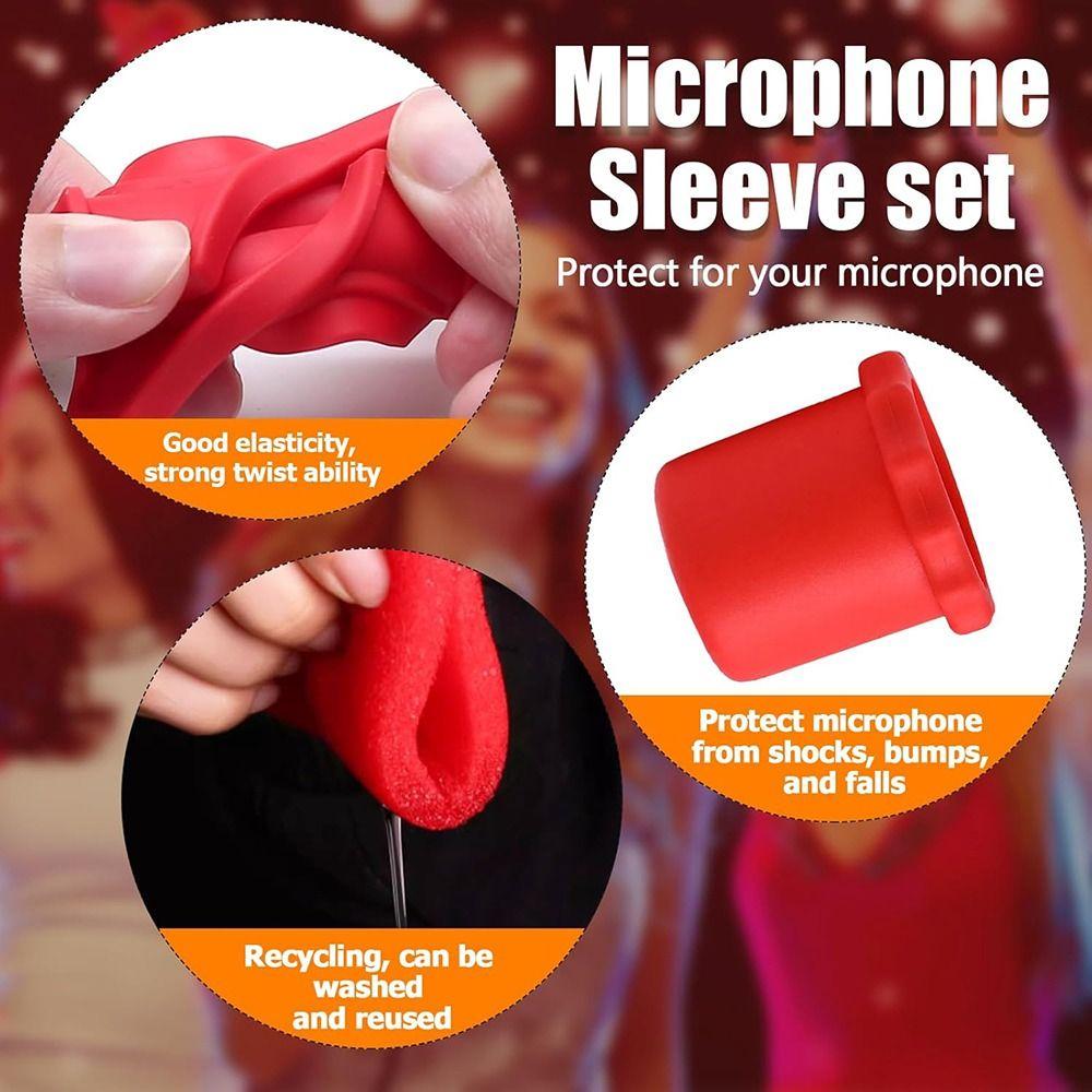 Shakeproof Microphone Anti-Slip Base Soft Mic Non-Skid Ring Silicone Ring Wired/Wireless Mic