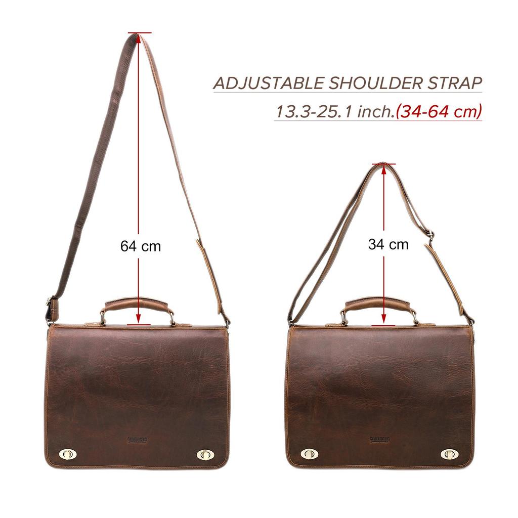 CONTACT'S Деловой мужской портфель Crazy Horse Кожаные сумки через плечо Роскошная брендовая сумка для ноутбука для 15,6-дюймовых сумок-тоут