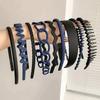 8Pcs Unisex Wavy Non-slip Hair Hoop Set Combing Hairbands Set Head Hoop Teeth Head Bands