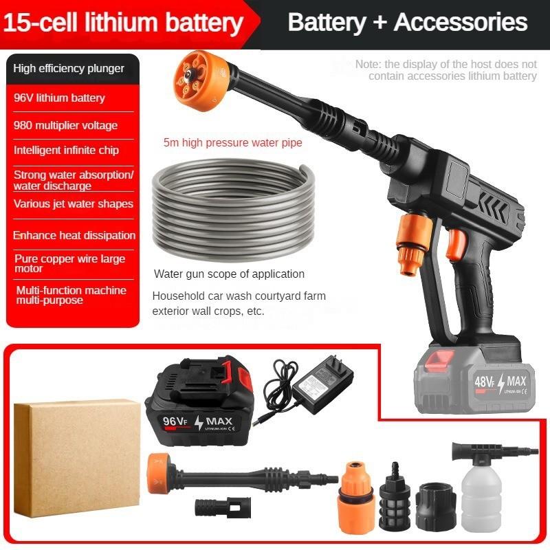 600 Вт новый беспроводной портативный водяной пистолет для мойки автомобиля, бытовая мойка высокого давления для автомобиля, перезаряжаемый самовсасывающий генератор пены, распылитель