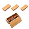 Fieldlabo Bamboo Chopstick Box Chopstick Holder Cutlery Case with Lid for Commercial Use of (Set 4)