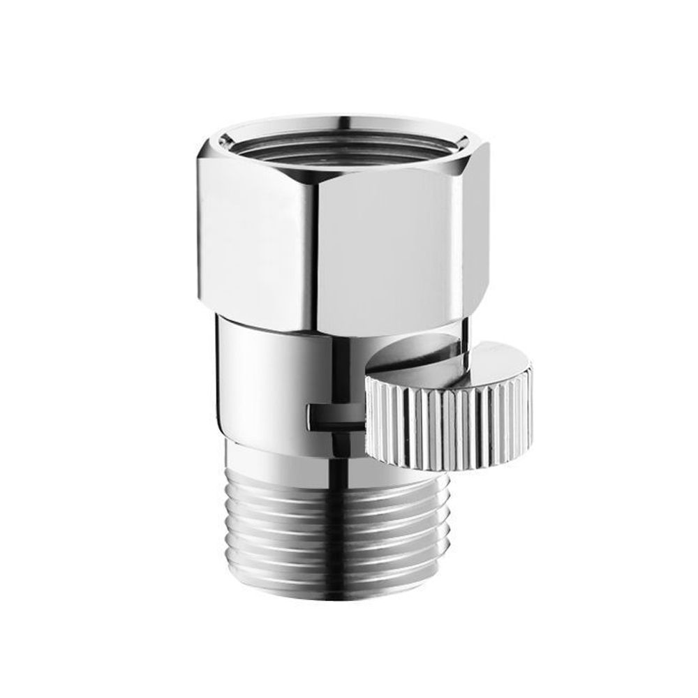 Медный запорный клапан для душа Серебряный водосберегающий поток Ручной фиксатор Твердый стопор Клапаны для душевой лейки Переключатель для душа