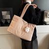 2025 осень и зима новая модная вместительная простая сумка-тоут универсальная легкая трендовая подмышечная хлопковая сумка на плечо
