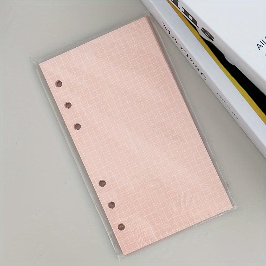 6-hole 40-page A6 Notebook with Color Refill, Grid/horizontal Line/blank Notebook Inner Core