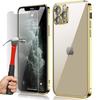 Case - E.F.Connection - for iPhone 13 Pro Max - Gold - 2 Tempered Glasses - Flexible