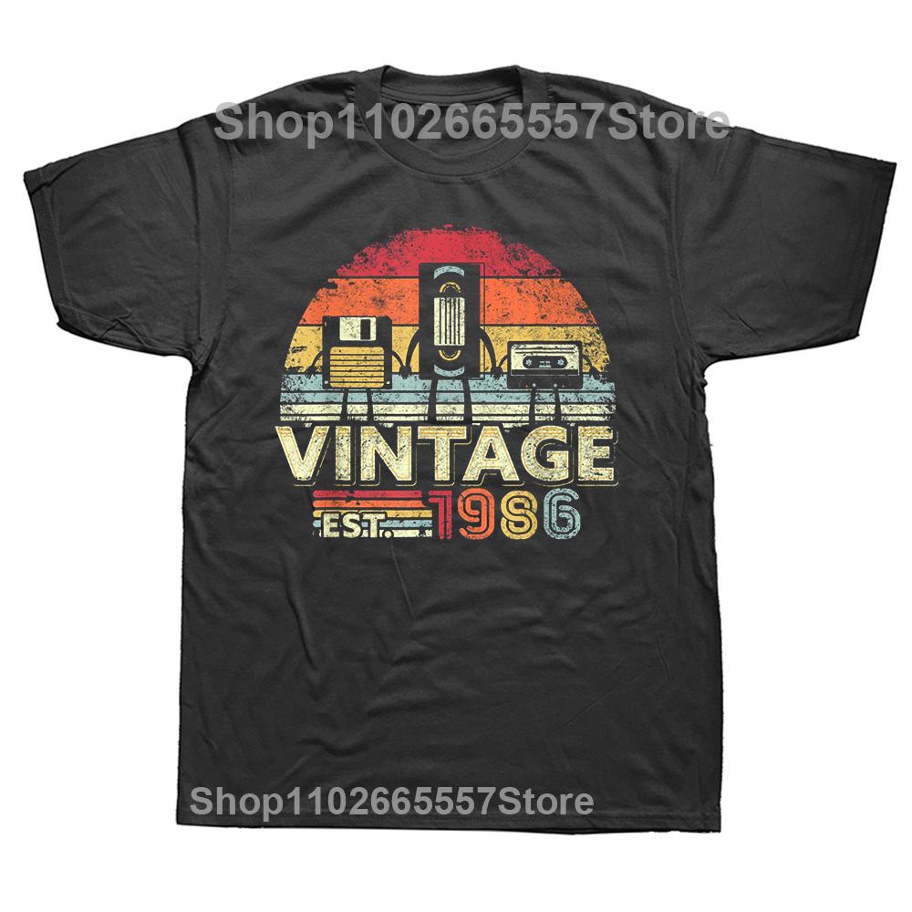 Novelty Made In 1986 38th Cassette Tape Vintage T Shirts Streetwear Short Sleeve Birthday Gifts Summer Tshirt Unisexs Clothing