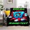 1PC Custom Name "80s Retro Vibes" flannel blanket versatile,all-season throw suitable for the living room,bedroom,camping,travel,and gift