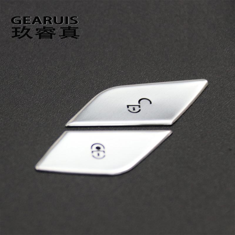 Стайлинг автомобиля для Mercedes Benz CE Class W205 W213 GLC X253, кнопки переключателя дверного замка, чехлы с блестками, наклейки, отделка интерьера