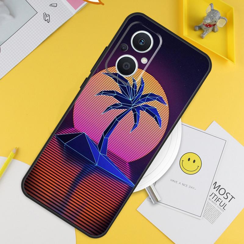 Чехол Retrowave Neon Palms Tree для OPPO Reno 4Z 5Z 2Z 8T 4 5 6 7 8 Lite 10 OPPO Find X2 Lite X3 Neo X5 X6 Pro