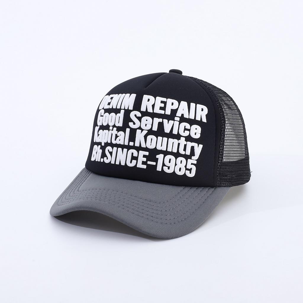 Американская Trucker Hat с принтом букв Летняя Вышивка Козырек от солнца Бейсболка Уличный тренд Кепка с сеткой Кепка