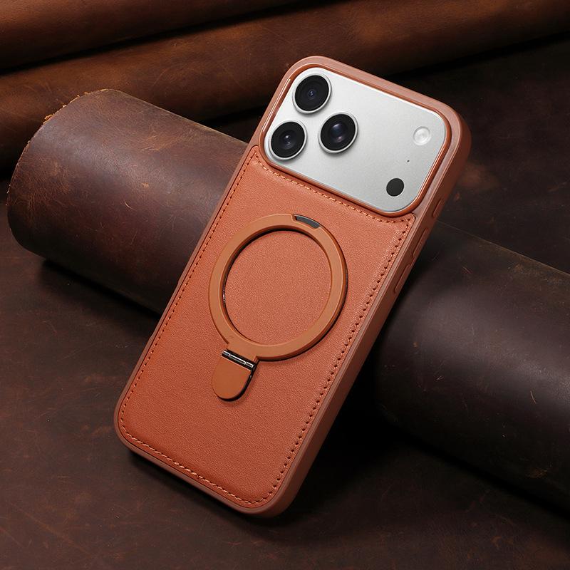 The new simple solid color mobile phone protective case is used for the back cover magnetic mobile phone case of the mobile phone wireless holder.