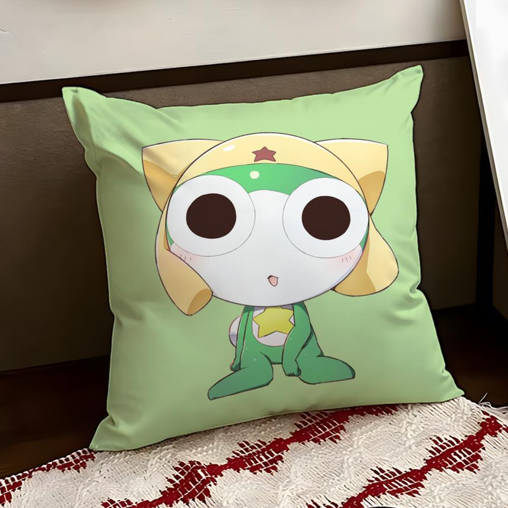 KKeroro GGunsou Frog Cushion Cover Reversible Soft Durable Pillow Cover Home Car MultiScene Use for Daily Comfort