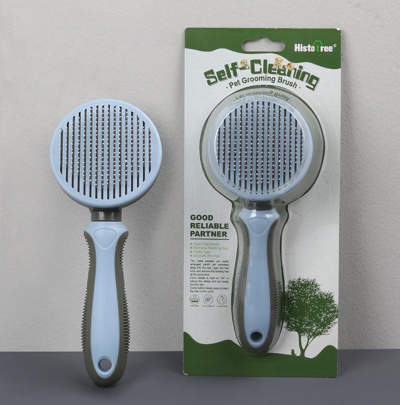 Pet comb dog cat hair removal needle comb cat hair dog hair cleaning artifact pet self-cleaning fading comb