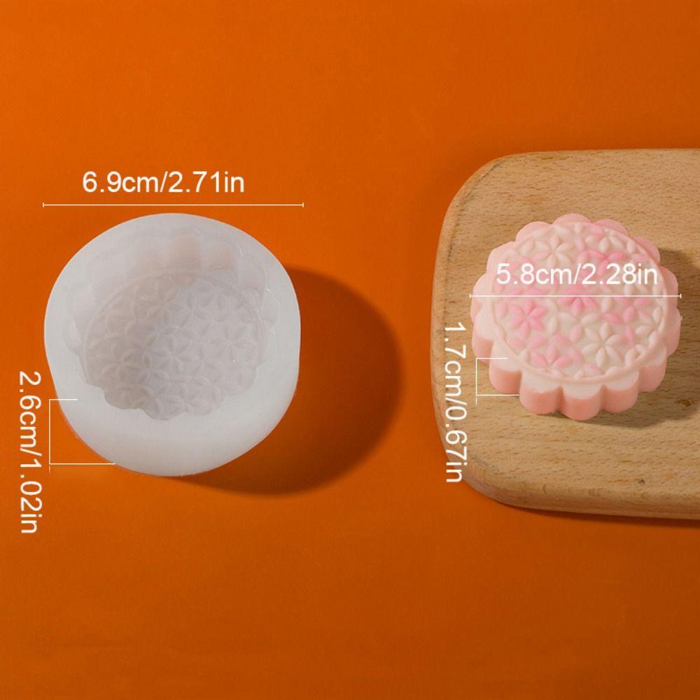 3D Flower Mooncake Mold Chinese Style Lotus Silicone Mold Mung Bean Mold for Dessert Pastry Candle