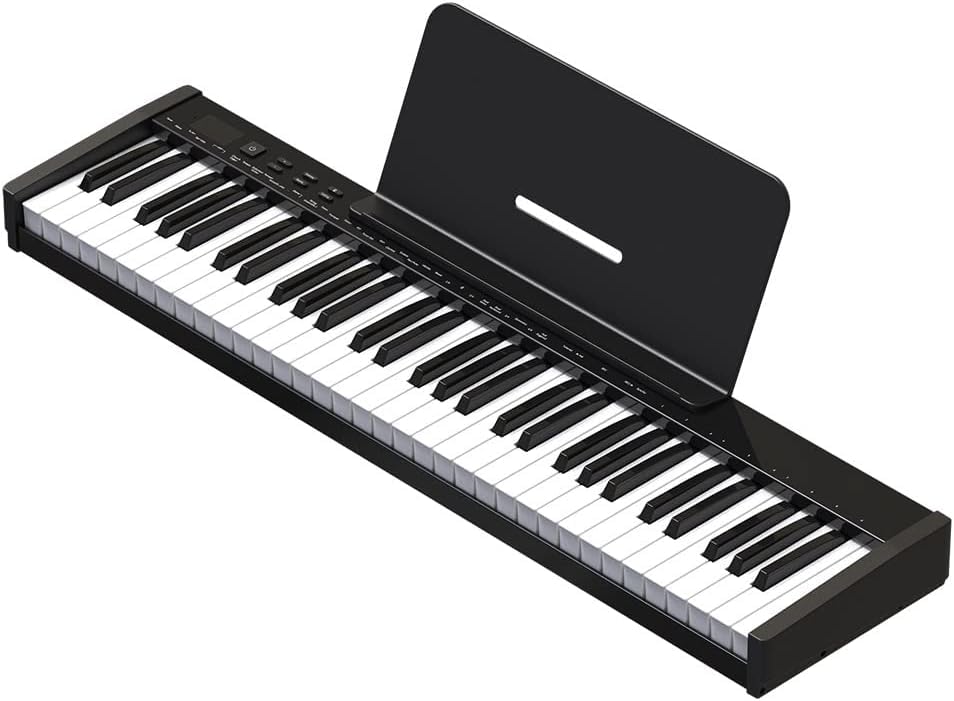 Stand Longeye Electronic 61 10mm Easy To Perfect for with Pedal Storage Bag MIDI Music Keyboard Earphones [Piano Set] Piano, Keys, Stroke,