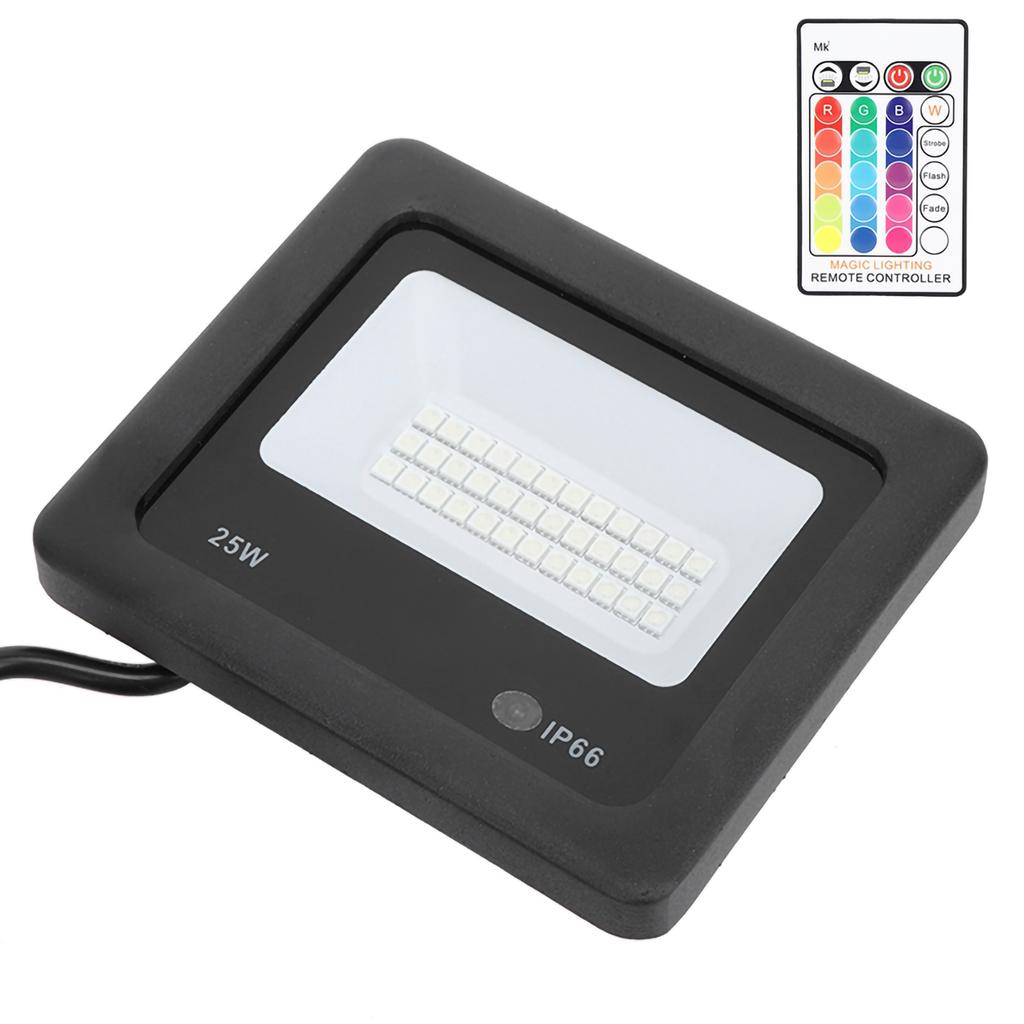 Светодиодный цветной RGB прожектор с дистанционным управлением, проекционный свет 25 Вт для дворовой дорожки