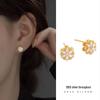 Banyan Tree S925 Silver Rotatable Snowflake Earrings with Diamond Studs - Luxurious Autumn/Winter Trend for Women
