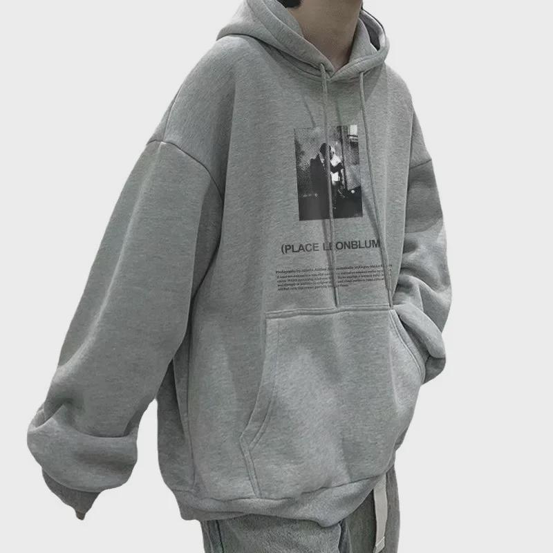 Boys' Oversized Heavyweight Hooded Sweatshirt - American Style, Autumn/Winter 2023 National Trend