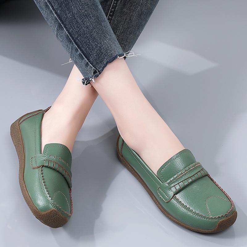 Женские красные мокасины повседневные фиолетовые мокасины гороховые туфли мягкие балетки черные туфли для вождения зеленые прогулочные туфли для мам больших размеров