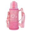 Pearl Metal Water Bottle Bottle 600ml Direct Drinking Cold Sports Drink with Pouch Pink Kids Charger 0.6L HC-120