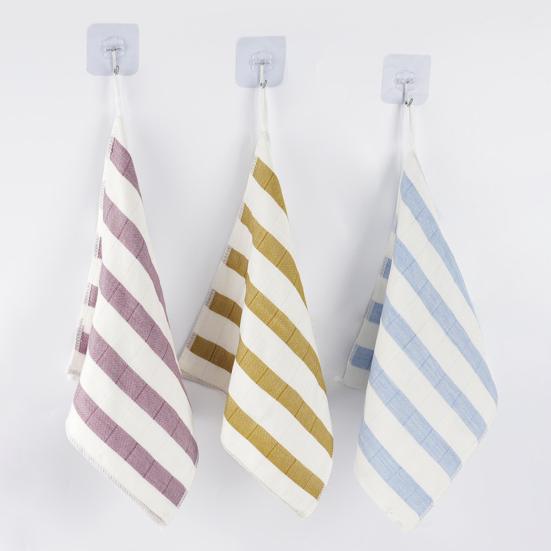 Dishwash Rag Striped Design Soft Durable High Water Absorption Non-Stick