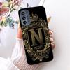 Case For Motorola Moto G62 5G G42 G32 G22 4G Cover Luxury Crown Letters Soft Black Silicone Shockproof Bumper on MotoG62 5G Capa