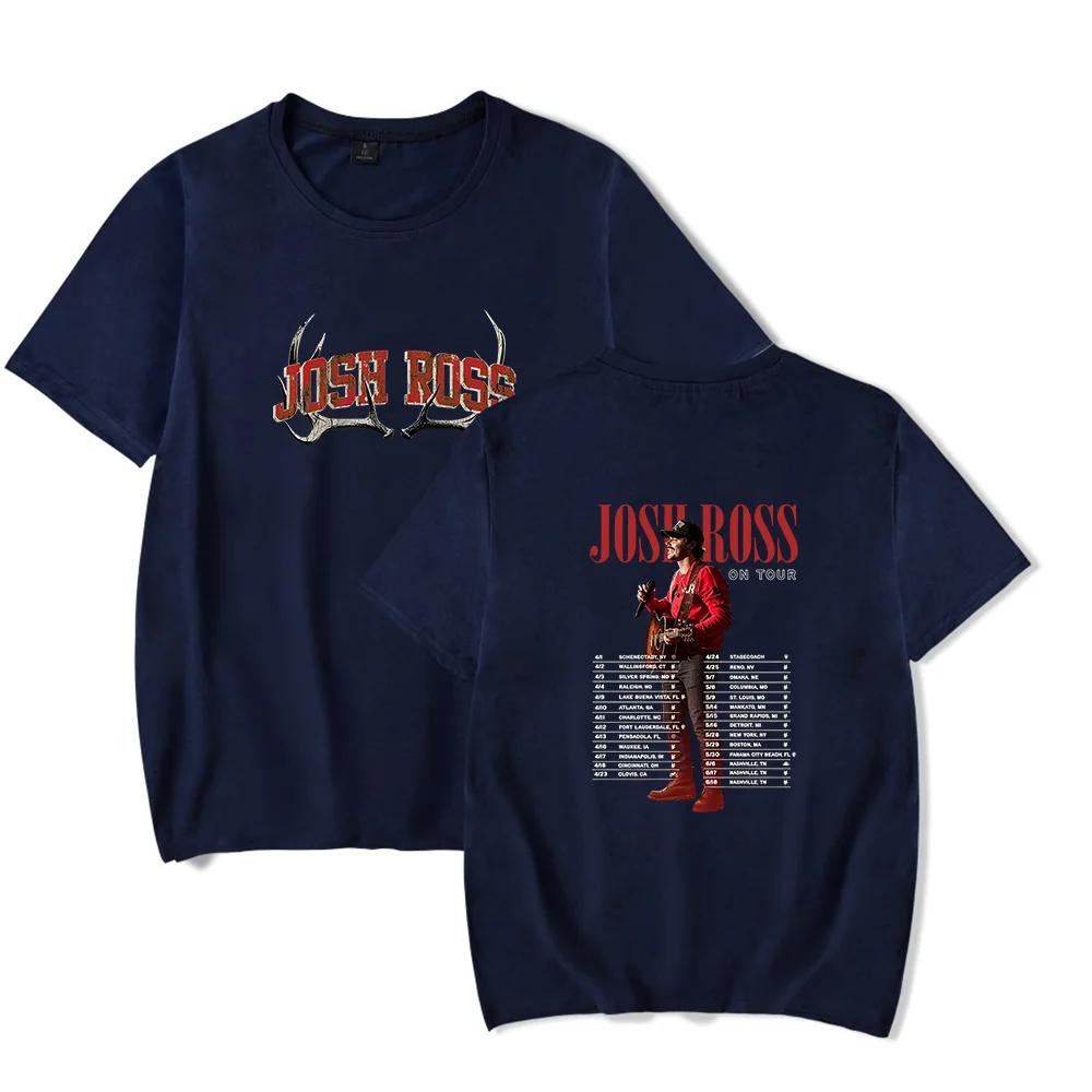Футболка Josh Ross Тур Мерч Свитшот с круглым вырезом Короткий рукав Мужские Женские Футболки Топы Повседневные