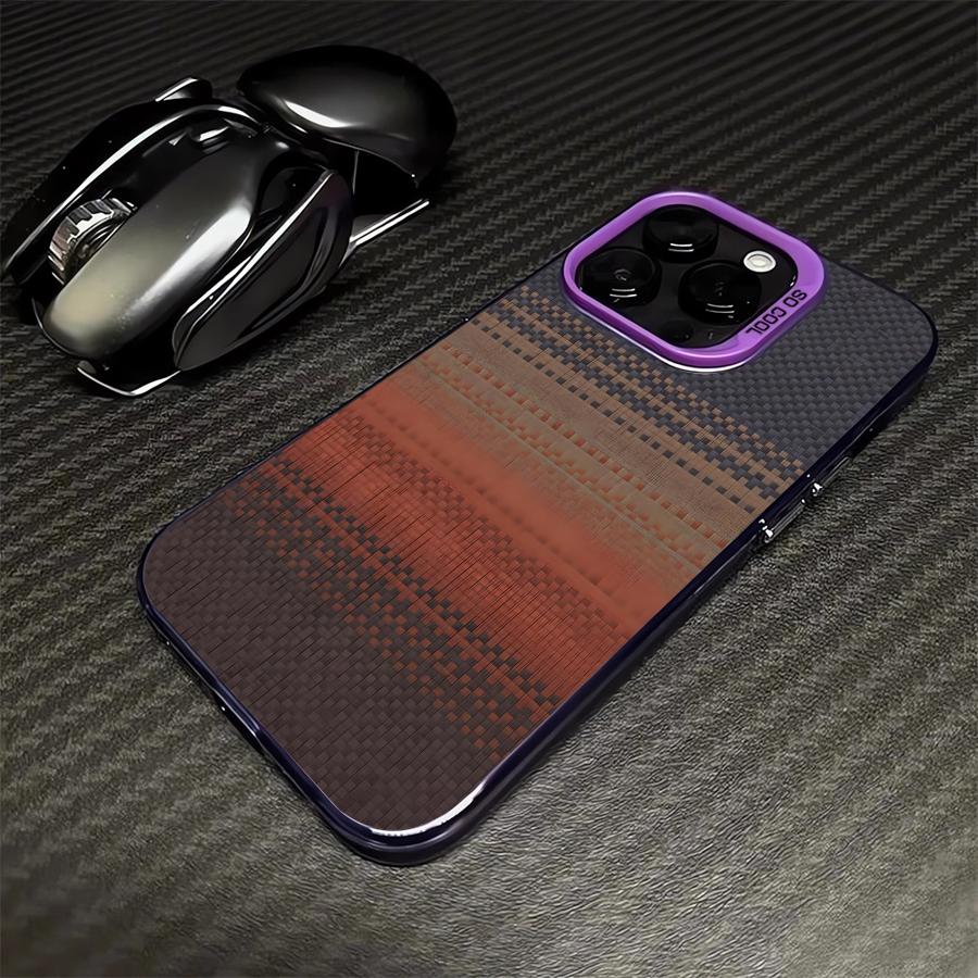 Крутой чехол с узором из углеродного волокна для iPhone 17 Pro Max 16 15 11 12 Pro Air 14 Plus 13 Чехол для телефона