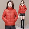 2025 Новая женская куртка с подкладкой Утолщенная короткая хлопковая куртка Женская куртка-пуховик с воротником-стойкой Зимняя куртка