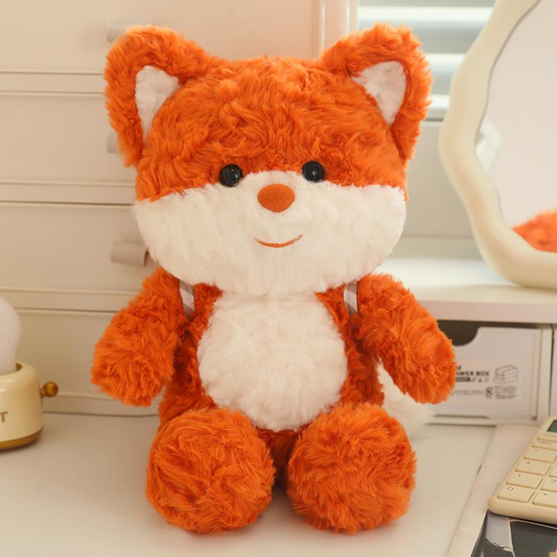 30/45 см милый лисий медведь слон с рюкзаком плюшевая игрушка-сопровождающая мягкие животные мягкая кукла детские игрушки подарок на день рождения