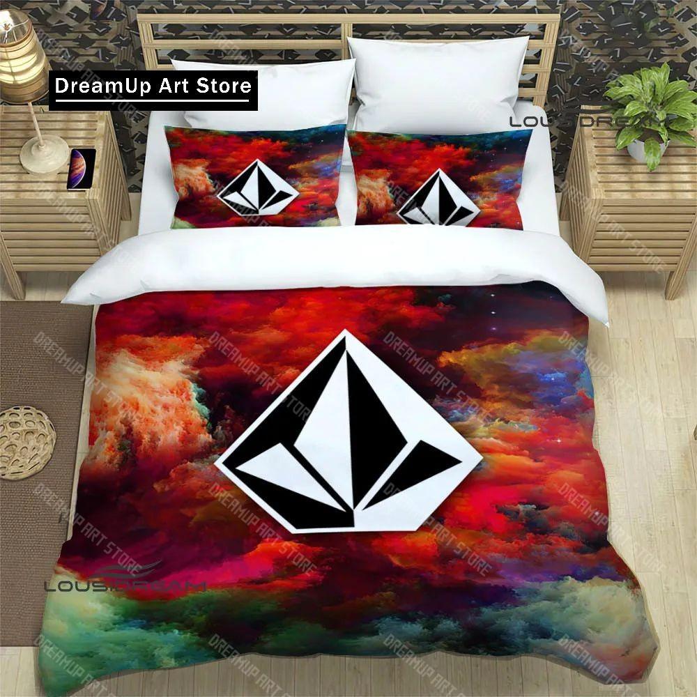 3D V-VOLCOM LOGO напечатанные Комплекты постельного белья изысканный набор постельных принадлежностей пододеяльник комплект с одеялом комплект постельного белья роскошный подарок на день рождения