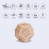 Food Decision Tool 12 Sides Dice Wooden Couple Date Night Ideas Portable Dinner Takeaway Decider Adults Girlfriend Boyfriend Props Choice