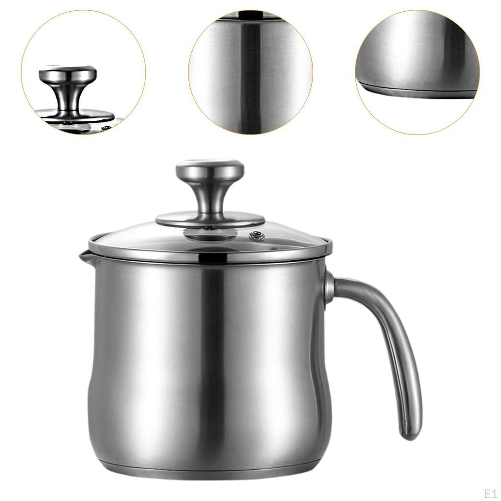 Saucepan with Lid Sauce Pan Mini Stockpot Scratch Resistant Easy Clean Noodle Pot Cooking Boiling