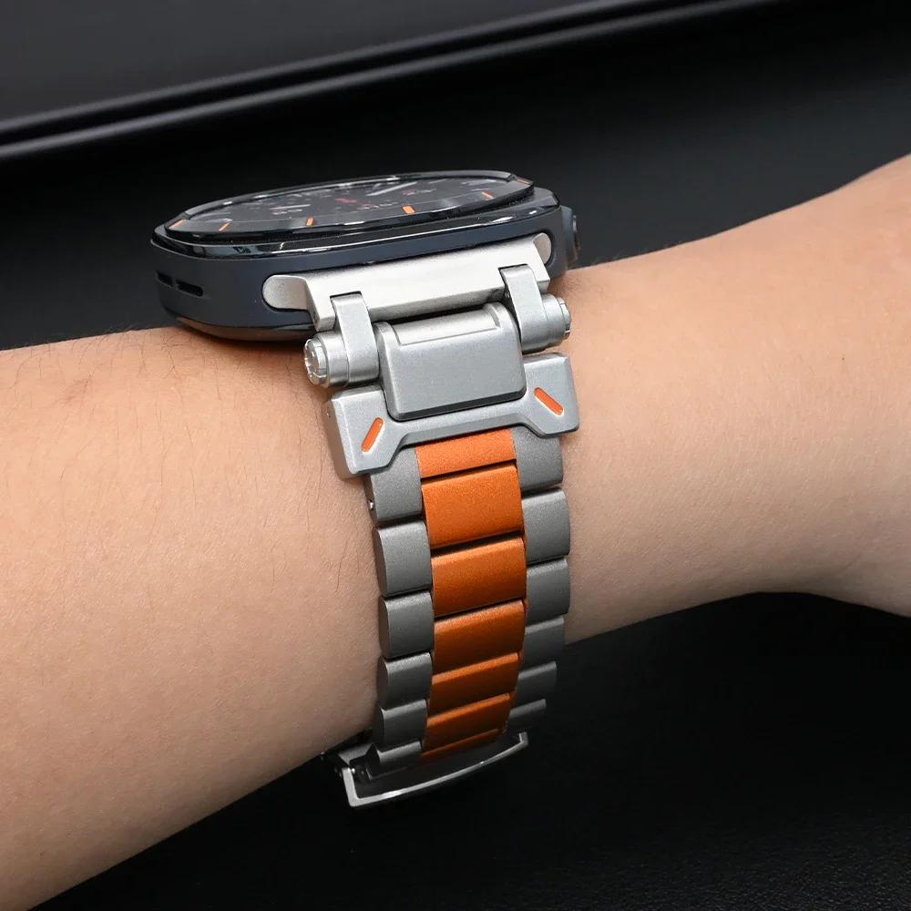 Titanium Luxury Bracelet for Samsung Galaxy Ultra Watch 47mm Metal Band for Galaxy WATCH Ultra 316L Stainless Steel Buckle Strap