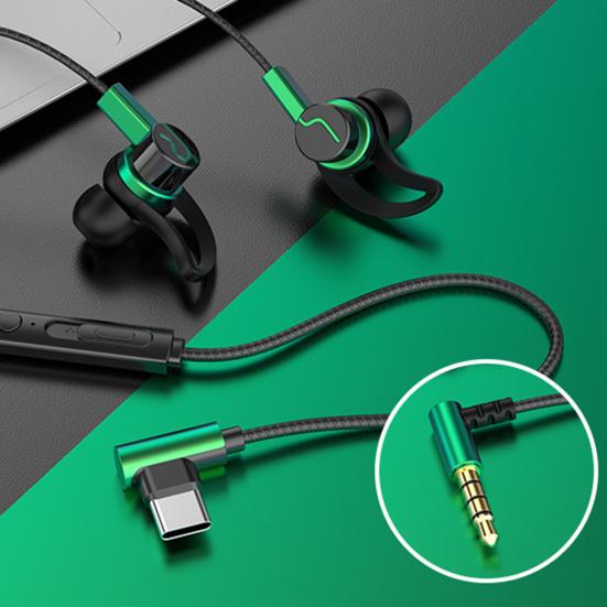 Проводные наушники с микрофоном для игр и театра с шумоподавлением, звук HD-качества, совместимые для звонков без задержек, внутриканальные