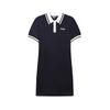 Fashion Casual Classic Polo Collar Short Sleeve Dress Women Dresses Legendary-Blue F51W429302ANV