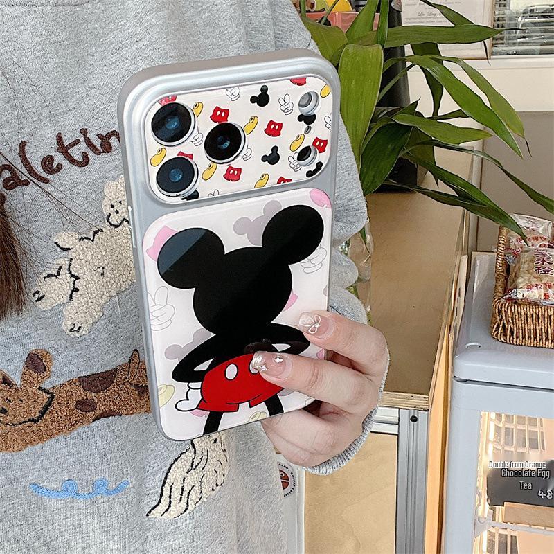 Милый Мультяшный Чехол для iPhone с Микки для 17, 16 Pro Max, 15, 14 (Вид сзади, Новая модель)