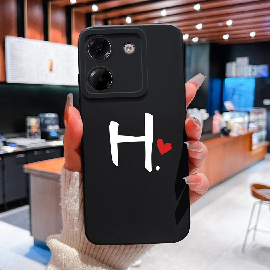 Модный креативный чехол для телефона с 26 буквами для Xiaomi Poco M7 M6 M5 M5S M4 M3 M2 Pro, жидкий силиконовый защитный чехол против падения, мягкая задняя крышка для Xiaomi Shell