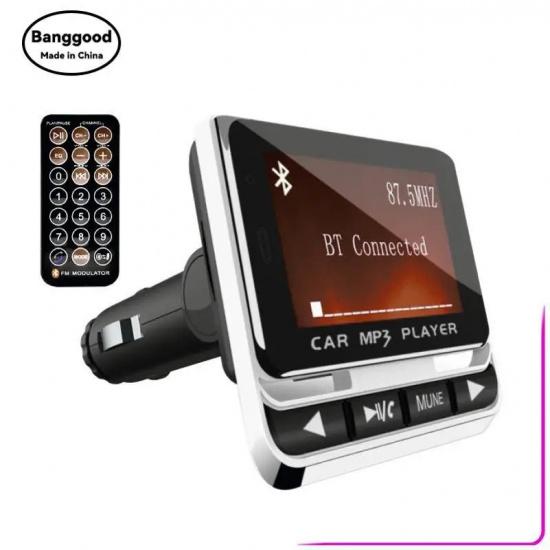 FM12B Car Car Bluetooth Mp3 Support Card Player with Remote Control Song FM Audio Transmitter